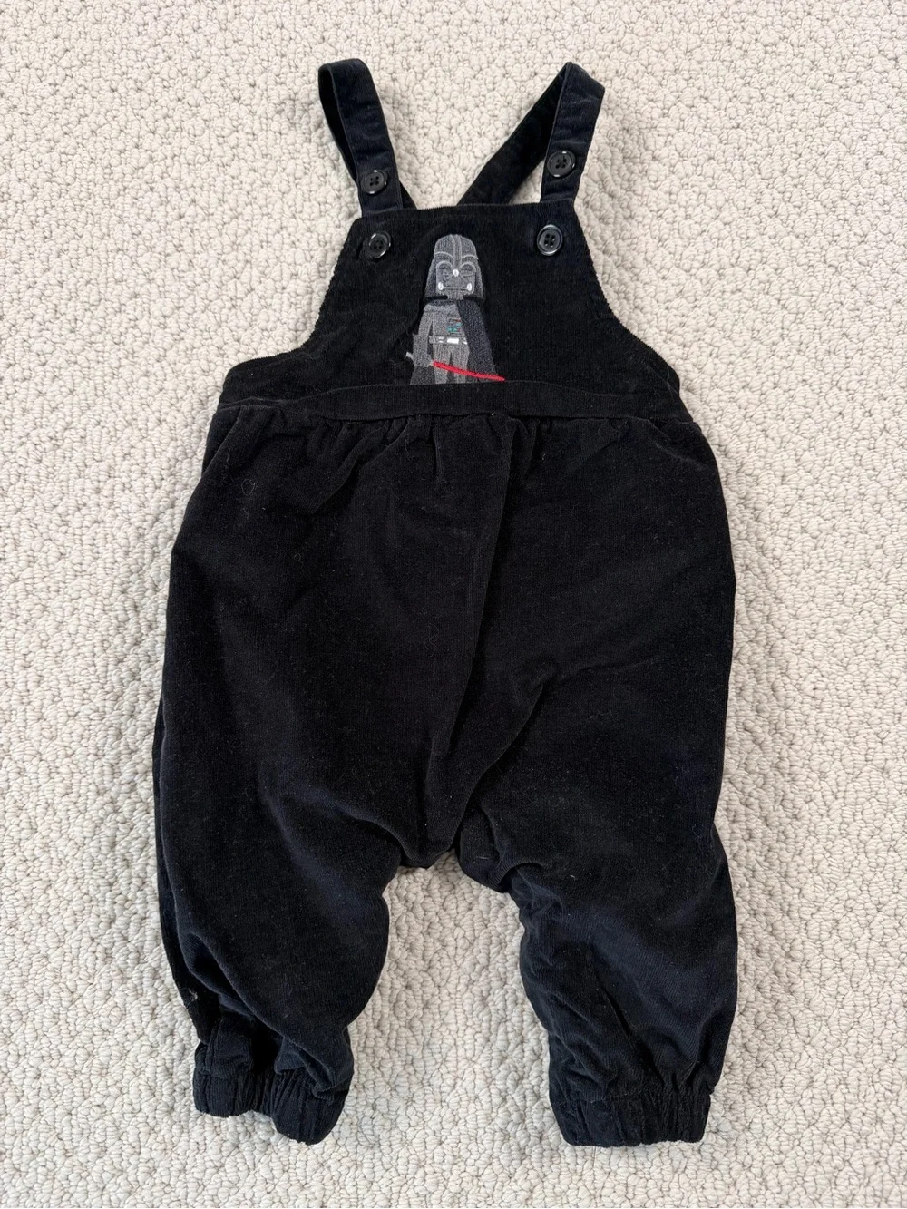 Black Baby Boys' Darth Vader Overalls